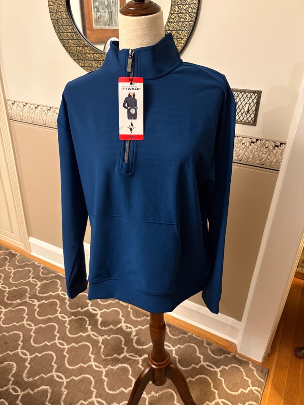 Slate Blue Quarter-Zip Pullover new with tags medium stretch height quality